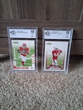 BCCG 10 Mint Score Matt Leinhart, Dwayne Bowe Rookie Cards